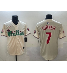 Men Philadelphia Phillies 7 Trea Turner Cream Phanatic Limited Stitched Jersey Men Philadelphia Phillies 7 Trea Turner Cream Phanatic Limited Stitched Jersey