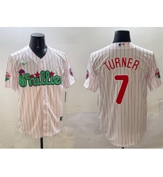 Men Philadelphia Phillies 7 Trea Turner White Phanatic Cool Base Stitched Jersey Men Philadelphia Phillies 7 Trea Turner White Phanatic Cool Base Stitched Jersey