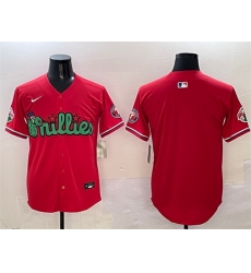 Men Philadelphia Phillies Blank Red Phanatic Limited Stitched Jersey