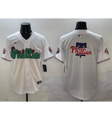 Men Philadelphia Phillies Team Big Logo White Phanatic Limited Stitched Jersey 1