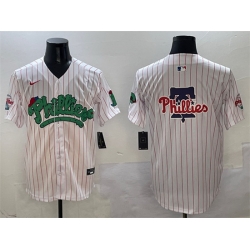 Men Philadelphia Phillies Team Big Logo White Phanatic Limited Stitched Jersey