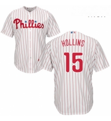 Mens Majestic Philadelphia Phillies 15 Dave Hollins Replica WhiteRed Strip Home Cool Base MLB Jersey Mens Majestic Philadelphia Phillies 15 Dave Hollins Replica WhiteRed Strip Home Cool Base MLB Jersey