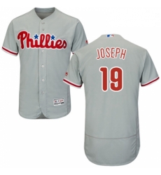Mens Majestic Philadelphia Phillies 19 Tommy Joseph Grey Flexbase Authentic Collection MLB Jersey Mens Majestic Philadelphia Phillies 19 Tommy Joseph Grey Flexbase Authentic Collection MLB Jersey