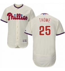 Mens Majestic Philadelphia Phillies 25 Jim Thome Cream Alternate Flex Base Authentic Collection MLB Jersey Mens Majestic Philadelphia Phillies 25 Jim Thome Cream Alternate Flex Base Authentic Collection MLB Jersey