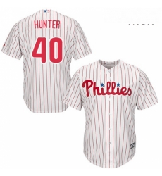 Mens Majestic Philadelphia Phillies 40 Tommy Hunter Replica WhiteRed Strip Home Cool Base MLB Jersey Mens Majestic Philadelphia Phillies 40 Tommy Hunter Replica WhiteRed Strip Home Cool Base MLB Jersey