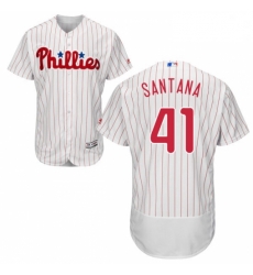 Mens Majestic Philadelphia Phillies 41 Carlos Santana White Home Flex Base Authentic Collection MLB Jersey Mens Majestic Philadelphia Phillies 41 Carlos Santana White Home Flex Base Authentic Collection MLB Jersey