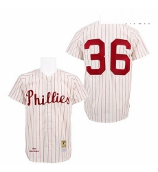 Mens Mitchell and Ness Philadelphia Phillies 36 Robin Roberts Authentic WhiteRed Strip Throwback MLB Jersey Mens Mitchell and Ness Philadelphia Phillies 36 Robin Roberts Authentic WhiteRed Strip Throwback MLB Jersey