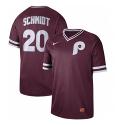 Mens Nike Philadelphia Phillies 20 Mike Schmidt Maroon Authentic Cooperstown Collection Stitched Baseball Jerse Mens Nike Philadelphia Phillies 20 Mike Schmidt Maroon Authentic Cooperstown Collection Stitched Baseball Jerse