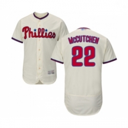 Mens Philadelphia Phillies 22 Andrew McCutchen Cream Alternate Flex Base Authentic Collection MLB Jersey