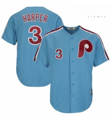 Mens Philadelphia Phillies 3 Bryce Harper Majestic Light Blue Cool Base Cooperstown Player Jersey Mens Philadelphia Phillies 3 Bryce Harper Majestic Light Blue Cool Base Cooperstown Player Jersey