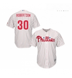 Mens Philadelphia Phillies 30 David Robertson Replica White Red Strip Home Cool Base Baseball Jersey Mens Philadelphia Phillies 30 David Robertson Replica White Red Strip Home Cool Base Baseball Jersey