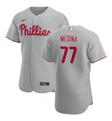 Philadelphia Phillies 77 Adonis Medina Men Nike Gray Road 2020 Authentic Player MLB Jersey Philadelphia Phillies 77 Adonis Medina Men Nike Gray Road 2020 Authentic Player MLB Jersey