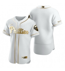 Philadelphia Phillies Blank White Nike Mens Authentic Golden Edition MLB Jersey Philadelphia Phillies Blank White Nike Mens Authentic Golden Edition MLB Jersey