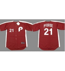 Phillies 21 Bake Mcbride Red 1979 Throwback Jersey Phillies 21 Bake Mcbride Red 1979 Throwback Jersey