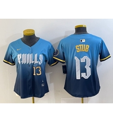 Women Philadelphia Phillies 13 Stub Blue 2024 City Connect Limited Stitched Baseball Jerseys 1 Women Philadelphia Phillies 13 Stub Blue 2024 City Connect Limited Stitched Baseball Jerseys 1