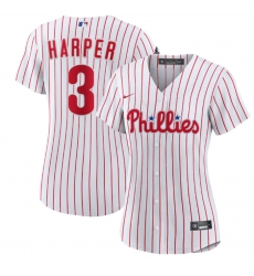 Women Philadelphia Phillies 3 Bryce Harper White Stitched Baseball Jersey Women Philadelphia Phillies 3 Bryce Harper White Stitched Baseball Jersey