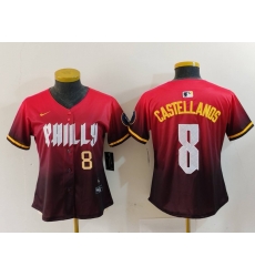 Women Philadelphia Phillies 8 Nick Castellanos Red 2024 City Connect Limited Stitched Baseball Jersey 1 Women Philadelphia Phillies 8 Nick Castellanos Red 2024 City Connect Limited Stitched Baseball Jersey 1