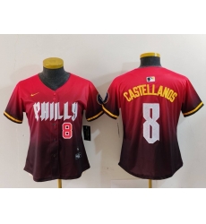 Women Philadelphia Phillies 8 Nick Castellanos Red 2024 City Connect Limited Stitched Baseball Jersey 6 Women Philadelphia Phillies 8 Nick Castellanos Red 2024 City Connect Limited Stitched Baseball Jersey 6