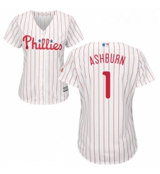 Womens Majestic Philadelphia Phillies 1 Richie Ashburn Authentic WhiteRed Strip Home Cool Base MLB Jersey Womens Majestic Philadelphia Phillies 1 Richie Ashburn Authentic WhiteRed Strip Home Cool Base MLB Jersey