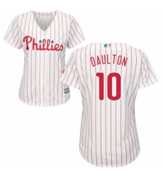 Womens Majestic Philadelphia Phillies 10 Darren Daulton Authentic WhiteRed Strip Home Cool Base MLB Jersey Womens Majestic Philadelphia Phillies 10 Darren Daulton Authentic WhiteRed Strip Home Cool Base MLB Jersey