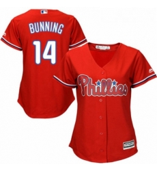 Womens Majestic Philadelphia Phillies 14 Jim Bunning Authentic Red Alternate Cool Base MLB Jersey Womens Majestic Philadelphia Phillies 14 Jim Bunning Authentic Red Alternate Cool Base MLB Jersey