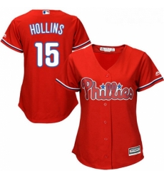 Womens Majestic Philadelphia Phillies 15 Dave Hollins Replica Red Alternate Cool Base MLB Jersey Womens Majestic Philadelphia Phillies 15 Dave Hollins Replica Red Alternate Cool Base MLB Jersey