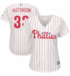 Womens Majestic Philadelphia Phillies 33 Drew Hutchison Authentic WhiteRed Strip Home Cool Base MLB Jersey Womens Majestic Philadelphia Phillies 33 Drew Hutchison Authentic WhiteRed Strip Home Cool Base MLB Jersey
