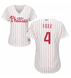 Womens Majestic Philadelphia Phillies 4 Jimmy Foxx Authentic WhiteRed Strip Home Cool Base MLB Jersey Womens Majestic Philadelphia Phillies 4 Jimmy Foxx Authentic WhiteRed Strip Home Cool Base MLB Jersey