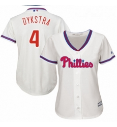 Womens Majestic Philadelphia Phillies 4 Lenny Dykstra Authentic Cream Alternate Cool Base MLB Jersey Womens Majestic Philadelphia Phillies 4 Lenny Dykstra Authentic Cream Alternate Cool Base MLB Jersey