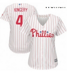 Womens Majestic Philadelphia Phillies 4 Scott Kingery Replica WhiteRed Strip Home Cool Base MLB Jersey Womens Majestic Philadelphia Phillies 4 Scott Kingery Replica WhiteRed Strip Home Cool Base MLB Jersey