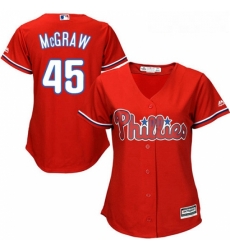Womens Majestic Philadelphia Phillies 45 Tug McGraw Replica Red Alternate Cool Base MLB Jersey Womens Majestic Philadelphia Phillies 45 Tug McGraw Replica Red Alternate Cool Base MLB Jersey