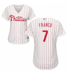 Womens Majestic Philadelphia Phillies 7 Maikel Franco Authentic WhiteRed Strip Home Cool Base MLB Jersey Womens Majestic Philadelphia Phillies 7 Maikel Franco Authentic WhiteRed Strip Home Cool Base MLB Jersey