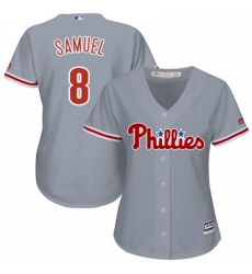 Womens Majestic Philadelphia Phillies 8 Juan Samuel Replica Grey Road Cool Base MLB Jersey Womens Majestic Philadelphia Phillies 8 Juan Samuel Replica Grey Road Cool Base MLB Jersey