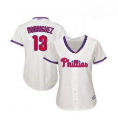 Womens Philadelphia Phillies 13 Sean Rodriguez Replica Cream Alternate Cool Base Baseball Jersey Womens Philadelphia Phillies 13 Sean Rodriguez Replica Cream Alternate Cool Base Baseball Jersey