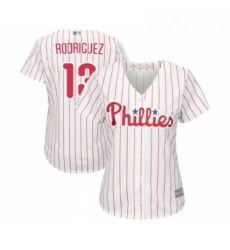 Womens Philadelphia Phillies 13 Sean Rodriguez Replica White Red Strip Home Cool Base Baseball Jersey Womens Philadelphia Phillies 13 Sean Rodriguez Replica White Red Strip Home Cool Base Baseball Jersey