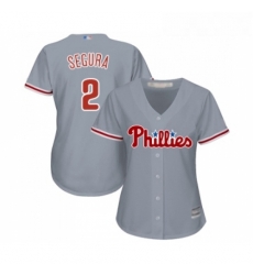 Womens Philadelphia Phillies 2 Jean Segura Replica Grey Road Cool Base Baseball Jersey Womens Philadelphia Phillies 2 Jean Segura Replica Grey Road Cool Base Baseball Jersey