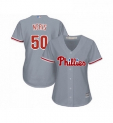 Womens Philadelphia Phillies 50 Hector Neris Replica Grey Road Cool Base Baseball Jersey Womens Philadelphia Phillies 50 Hector Neris Replica Grey Road Cool Base Baseball Jersey