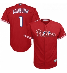 Youth Majestic Philadelphia Phillies 1 Richie Ashburn Replica Red Alternate Cool Base MLB Jersey Youth Majestic Philadelphia Phillies 1 Richie Ashburn Replica Red Alternate Cool Base MLB Jersey