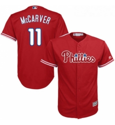Youth Majestic Philadelphia Phillies 11 Tim McCarver Authentic Red Alternate Cool Base MLB Jersey Youth Majestic Philadelphia Phillies 11 Tim McCarver Authentic Red Alternate Cool Base MLB Jersey