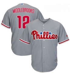 Youth Majestic Philadelphia Phillies 12 Will Middlebrooks Replica Grey Road Cool Base MLB Jersey Youth Majestic Philadelphia Phillies 12 Will Middlebrooks Replica Grey Road Cool Base MLB Jersey
