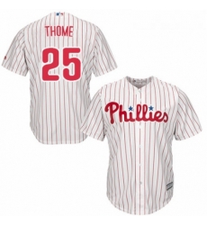 Youth Majestic Philadelphia Phillies 25 Jim Thome Authentic WhiteRed Strip Home Cool Base MLB Jersey Youth Majestic Philadelphia Phillies 25 Jim Thome Authentic WhiteRed Strip Home Cool Base MLB Jersey