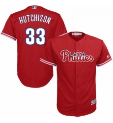 Youth Majestic Philadelphia Phillies 33 Drew Hutchison Authentic Red Alternate Cool Base MLB Jersey Youth Majestic Philadelphia Phillies 33 Drew Hutchison Authentic Red Alternate Cool Base MLB Jersey