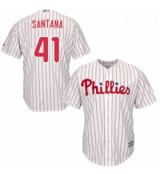 Youth Majestic Philadelphia Phillies 41 Carlos Santana Authentic WhiteRed Strip Home Cool Base MLB Jersey Youth Majestic Philadelphia Phillies 41 Carlos Santana Authentic WhiteRed Strip Home Cool Base MLB Jersey