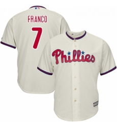 Youth Majestic Philadelphia Phillies 7 Maikel Franco Authentic Cream Alternate Cool Base MLB Jersey Youth Majestic Philadelphia Phillies 7 Maikel Franco Authentic Cream Alternate Cool Base MLB Jersey