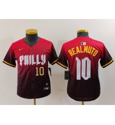 Youth Philadelphia Phillies 10 J T Realmuto Red 2024 City Connect Limited Stitched Baseball Jersey 6 Youth Philadelphia Phillies 10 J T Realmuto Red 2024 City Connect Limited Stitched Baseball Jersey 6