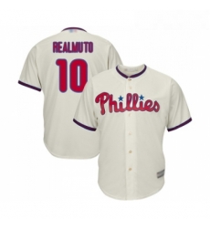 Youth Philadelphia Phillies 10 J T Realmuto Replica Cream Alternate Cool Base Baseball Jersey Youth Philadelphia Phillies 10 J T Realmuto Replica Cream Alternate Cool Base Baseball Jersey
