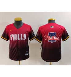 Youth Philadelphia Phillies Team Big Logo Red 2024 City Connect Limited Stitched Baseball Jerseys Youth Philadelphia Phillies Team Big Logo Red 2024 City Connect Limited Stitched Baseball Jerseys