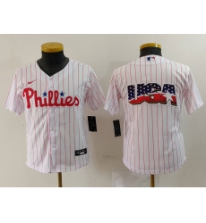 Youth Philadelphia Phillies Team Big Logo White Cool Base Stitched Baseball Jersey 3 Youth Philadelphia Phillies Team Big Logo White Cool Base Stitched Baseball Jersey 3