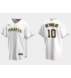 Men Pittsburgh Pirates 10 Bryan Reynolds White Cool Base Stitched Baseball Jersey Men Pittsburgh Pirates 10 Bryan Reynolds White Cool Base Stitched Baseball Jersey