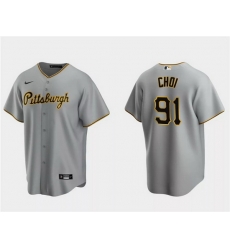 Men Pittsburgh Pirates 91 Ji Man Choi Grey Cool Base Stitched Baseball Jersey Men Pittsburgh Pirates 91 Ji Man Choi Grey Cool Base Stitched Baseball Jersey